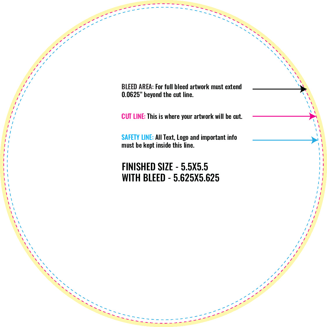 Print Layout Templates 5.5" x 5.5" Stickers 