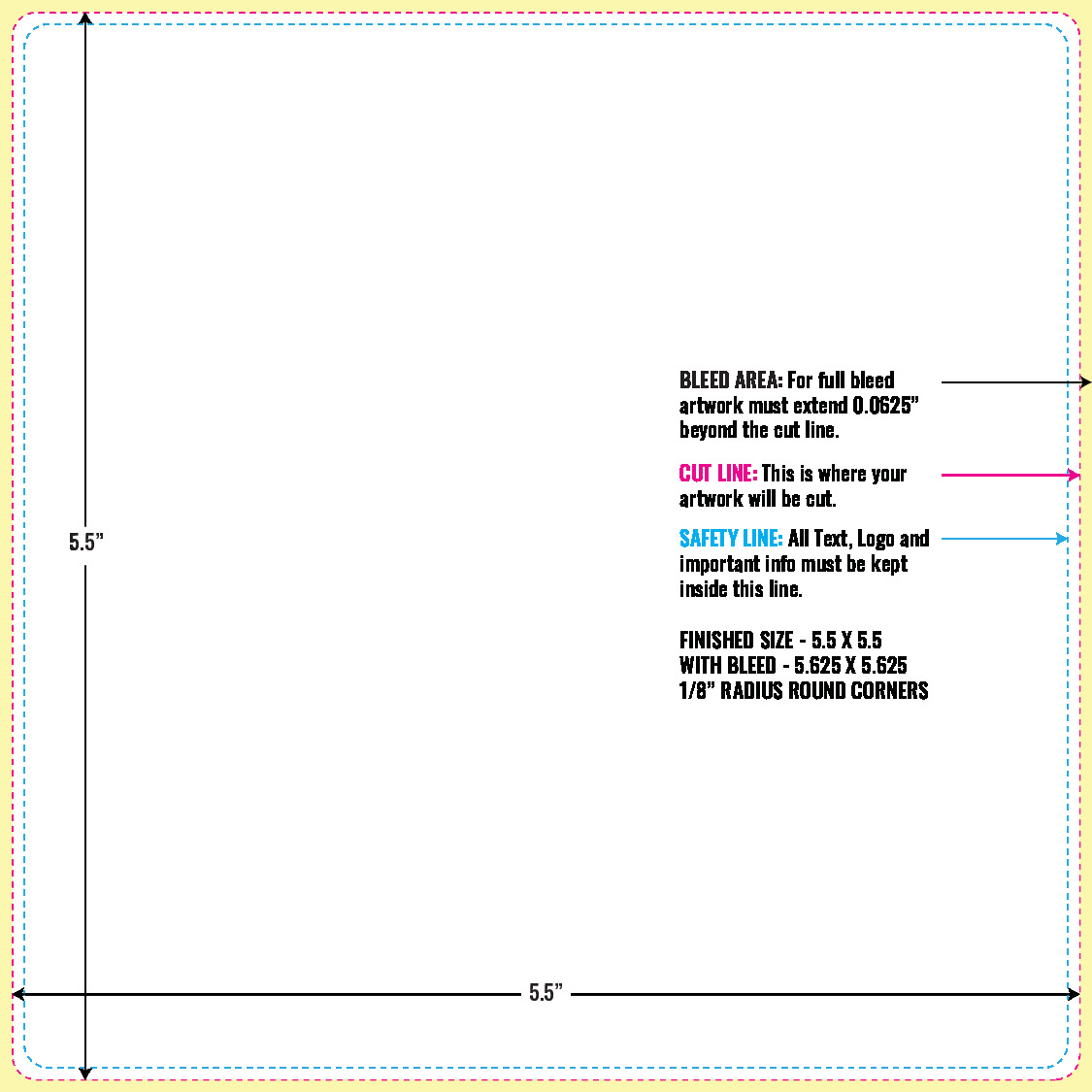 Print Layout Templates 5.5" x 5.5" Stickers 
