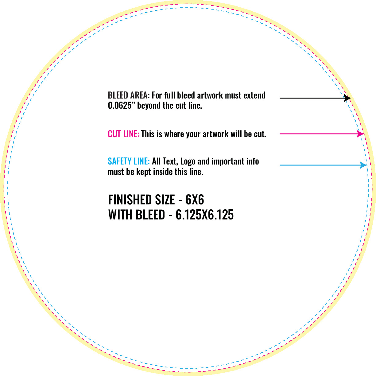 Print Layout Templates 6" x 6" Stickers 