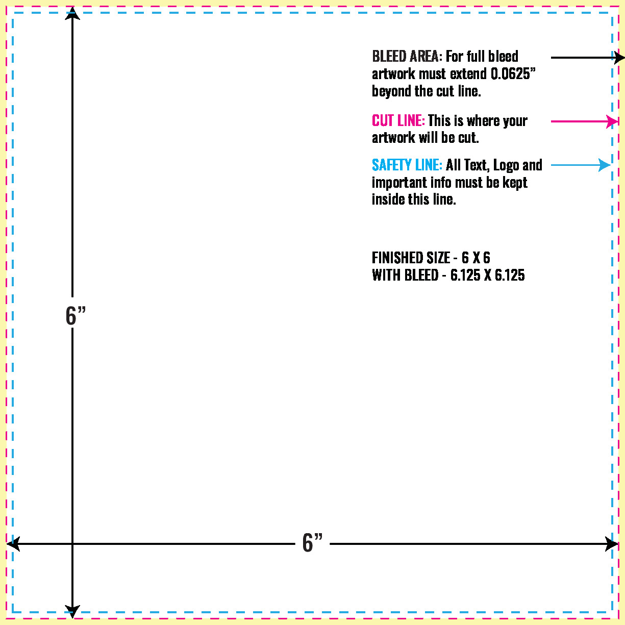 Print Layout Templates 6" x 6" Stickers 